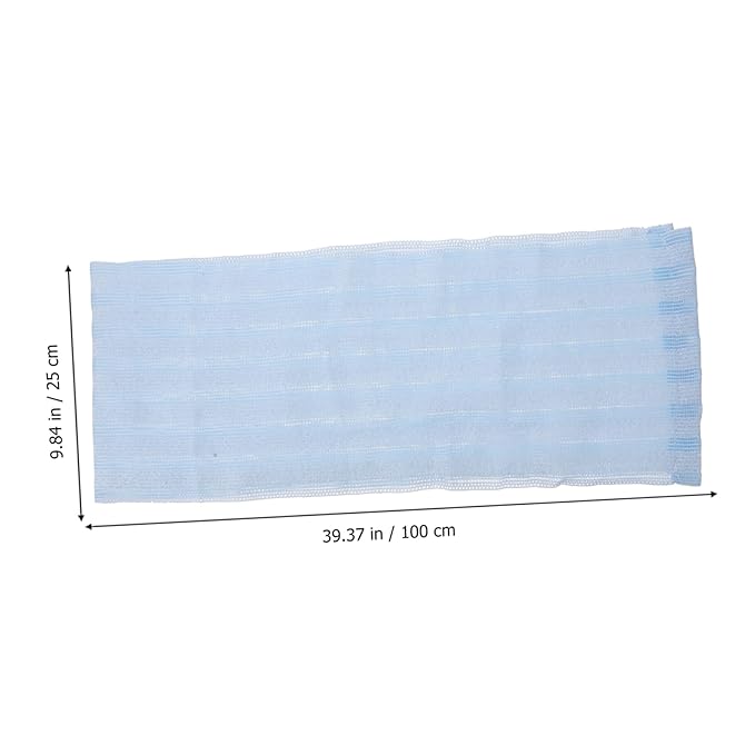 Portable Back Bath Towel Double-sided Exfoliating Shower Scrubber Straps for for Deep Cleaning Back Neck and Shoulders