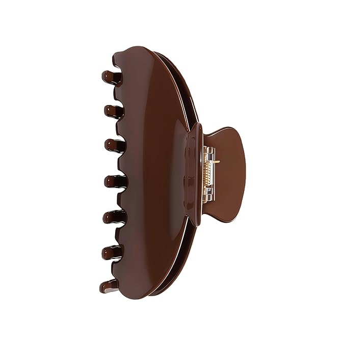 Durable Acetate Hair Clips - 4-Inch Coffee Claw Clips for Fine and Thick Hair (Coffee)