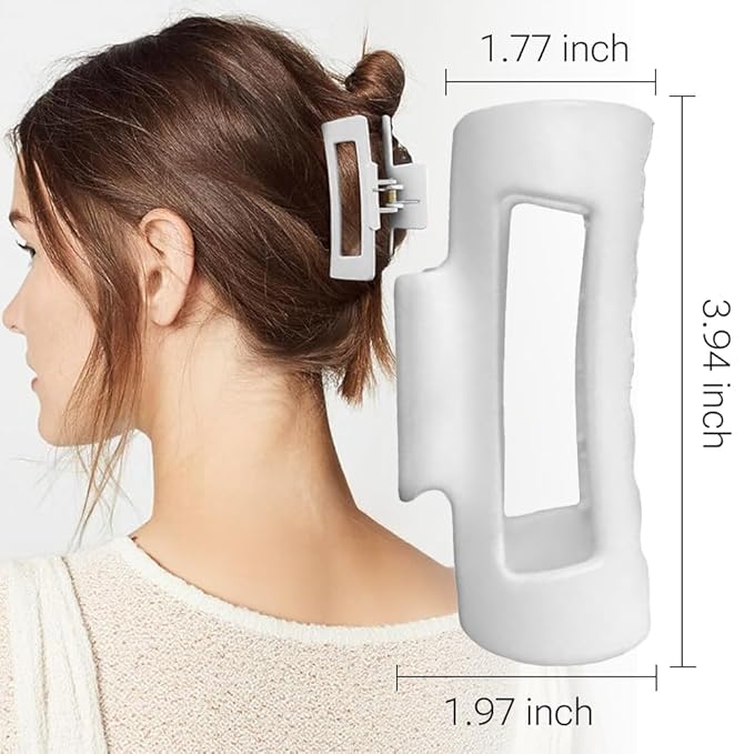 Fashion Hair Clips, Cloud Hair Pins for Women, 3.9 inch Hair Claw Clip for Thick/Fine/Thin/Curly Hairstyle, Black 2 Pack