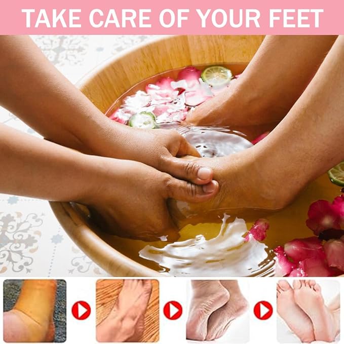 Dried Flowers Pedicure Foot Soak Kit,8 Bags Set for Dry Tired Feet,Including Rose Buds,Lavender,Jasmine,Chrysanthemum,Lemongrass,Mint, Peony,Peach Blossom (8 Bags, Dried Flowers)