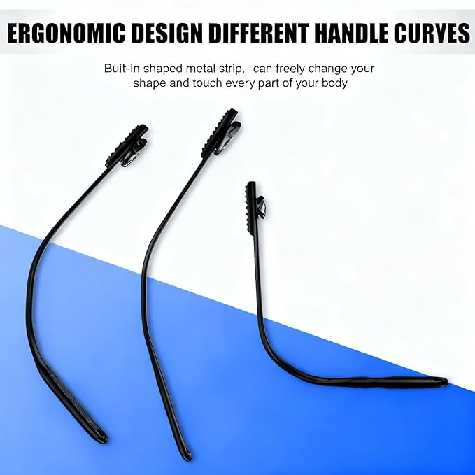 Back& Body Shaver for Men,Back Hair Trimmer for Men with Long Bendable Ergonomic Silicone Handle,10 of The Wet or Dry Disposable Razor Blades,Bath Brush Included(Black)