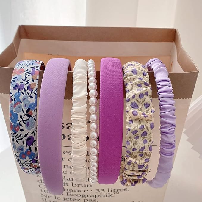 Fashion Pearl Hairbands Set - Non-Slip Hair Accessories with Different Patterns for Women and Girls