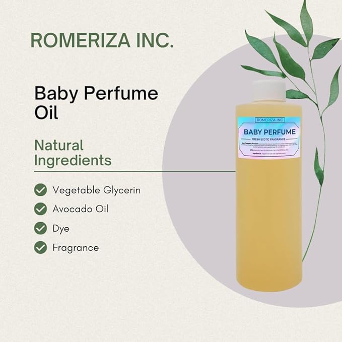 Baby Essential Fragrance Body Oil – Luxury Unisex Baby Oil Perfume with Long Lasting Baby Powder Scent – Soft Baby Smell, Uncut Perfume Oil,Scented Body Oil for Women & Men – 128 Fl Oz