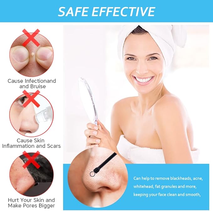 Pilarmuture 11pcs Tool Kit,Skin Care Acne Needle Blackhead Remover Kit Stainless Steel, for Face Acne,Deep Facial Cleansing and Salon-Level Acne Treatment