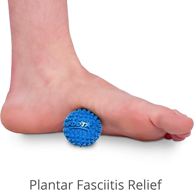 Body Back Foot Star® Massager Ball and Plantar Fasciitis Roller - Soothe Foot Stress, Discomfort, Aches, & Tightness (Pack of 2, Blue, 2-Inch)