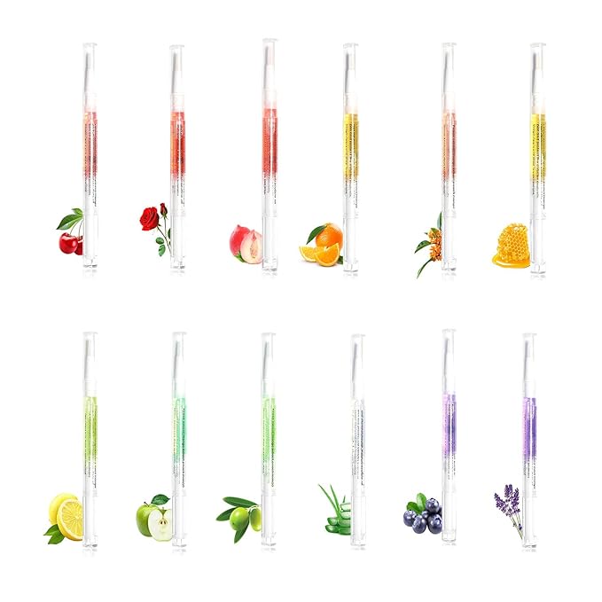 Nail Cuticle Oil 12 scent Revitalize and Strengthen Your Nails with Premium Nail Nutrient Oils - The Ultimate Nail Care Solution with Unique Revitalizing and Complex Blend