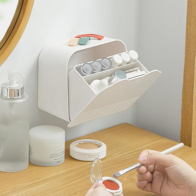 Poeland Wall Mounted Storage Box Small Item Organizer Sanitary Napkins Holder