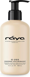 RAYA Ginseng Astringent with AHA 16 oz (G-205) | Gentle Glycolic Facial Toner for Dry and Sensitive Skin | Helps Tighten Pores, Smooth Complexion, and Reduce Fine Lines | Made With Alpha Hydroxy Acids