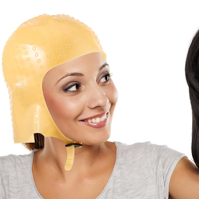 1Set Reusable Hair Coloring Highlighting Cap Silicone Frosting Caps for Precise Hair Highlights Hair Salon Tool for Women and Men