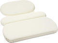 Amazon Basics Bath Tub Neck and Back Support Pillow with Non-Slip Suction Cups, Waterproof, Thick Padded 3-Panel, Easy to Clean, Off-white