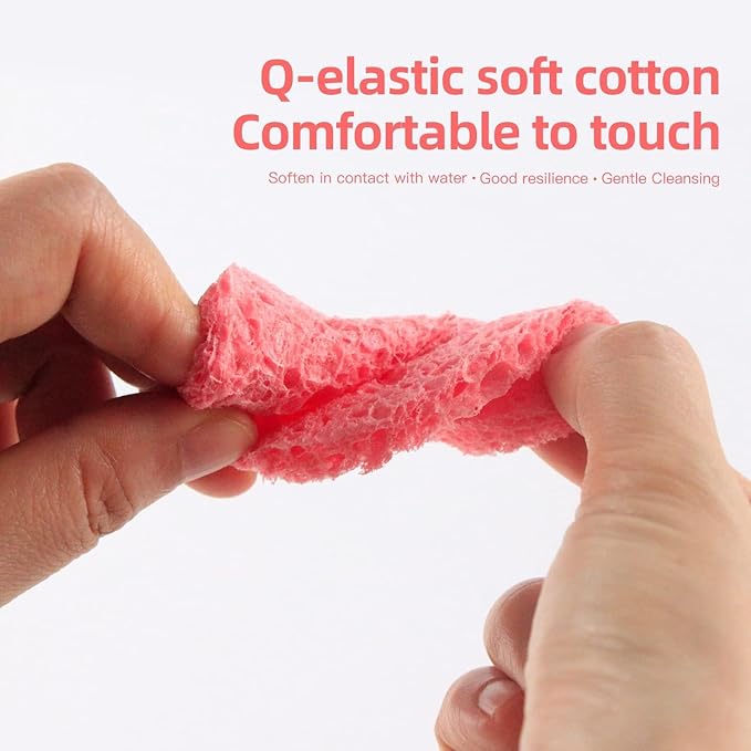 10 Count Compressed Facial Sponges 100% Natural Cellulose Sponge for Facial Cleansing Exfoliating Mask Makeup Removal Reusable Cosmetic Spa Sponges Face Washing Sponge Pads for Estheticians