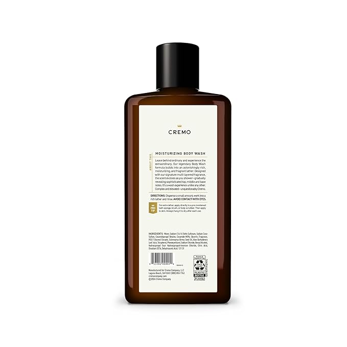 Cremo Body Wash for Men, Rich-Lathering Cypress and Cedar, 16 Fl Oz