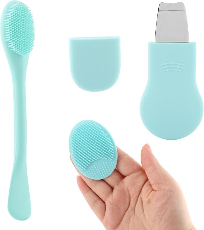Blackhead Remover Tool Set with Pore Cleaning Brush, Nose Scrubber Black Head Remover for Face Nose, Face Scrubber Skin Care Scraper for Men Women Deep Cleansing