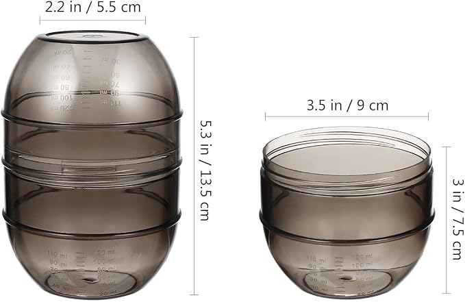 Hair Dye Color Mixing Cup with Double Scale 5.31X3.54X3.54In Hair Tint Shaker Mixer Bowl for Precise Salon and Home Coloring