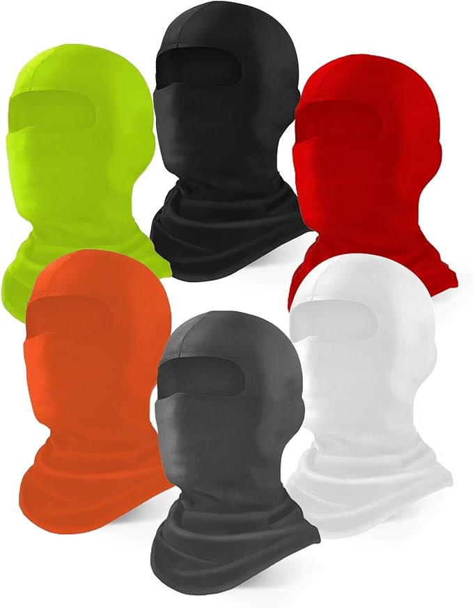 Xeoxarel 6 Pack Balaclava Ski Mask for Men/Women, Full Face Cover