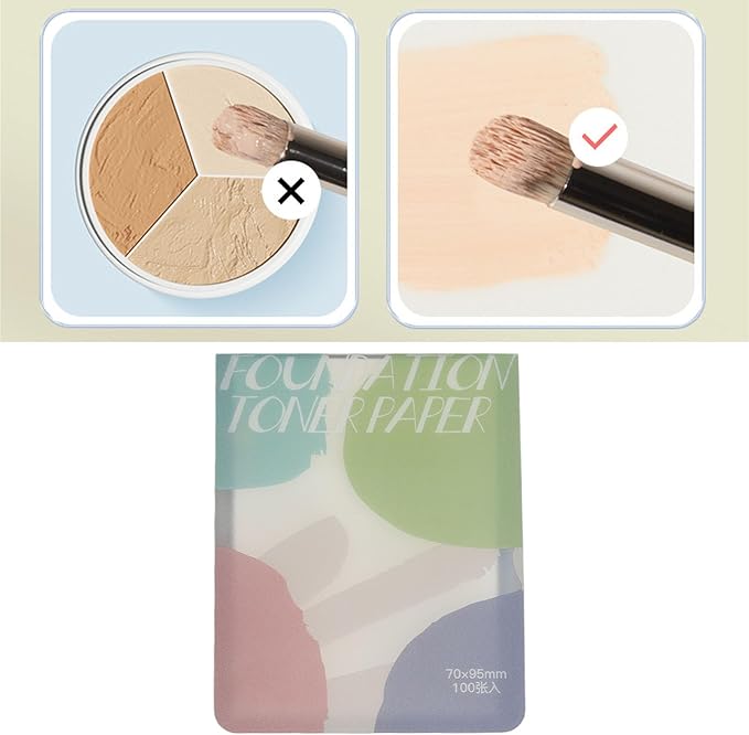 2pcs Liquid Palette Paper Disposable Makeup Coloring Paper with Mixing Stick Makeup Lipstick Mixing Paper