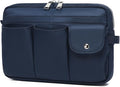 Storage Bag-arge Cosmetic Bag for Women Travel Makeup Bag Zip Up Bag Pure Cotton Canvas Can be Suspended (Navy Blue)