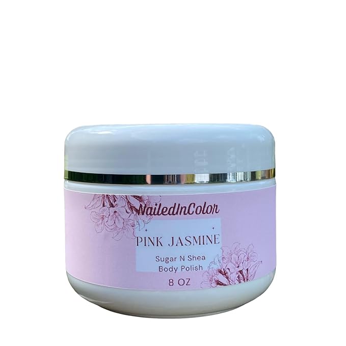Pink Jasmine- Sugar N Shea Body Polish-Women's Skin Care-Scented Shower Scrub-Ladie's Sugar Scrub-Exfoliant-Moisturizer