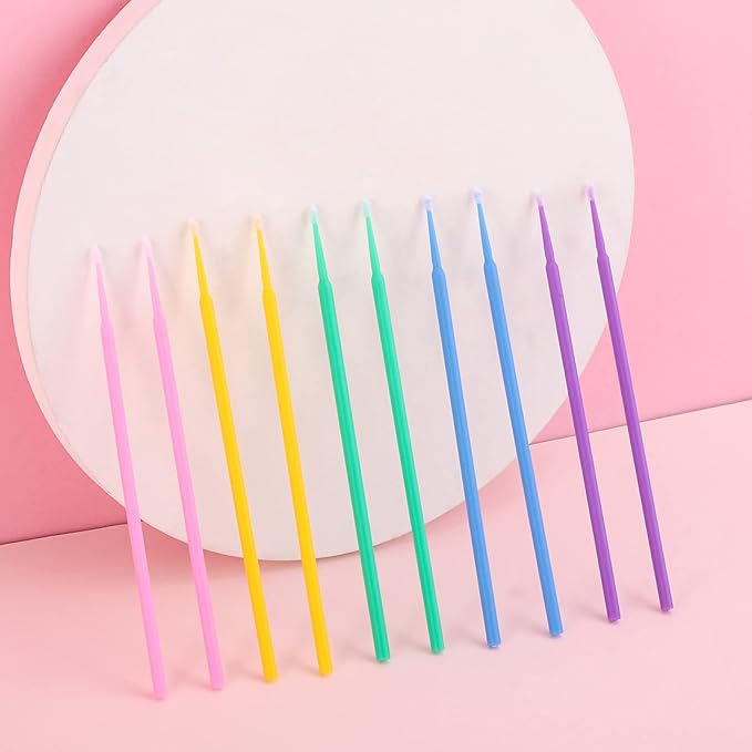 500 Pcs Micro Applicator Brush, Micro Swabs, Disposable Eye Lashes Mascara Wands for Eyelash Extension Tbestmax