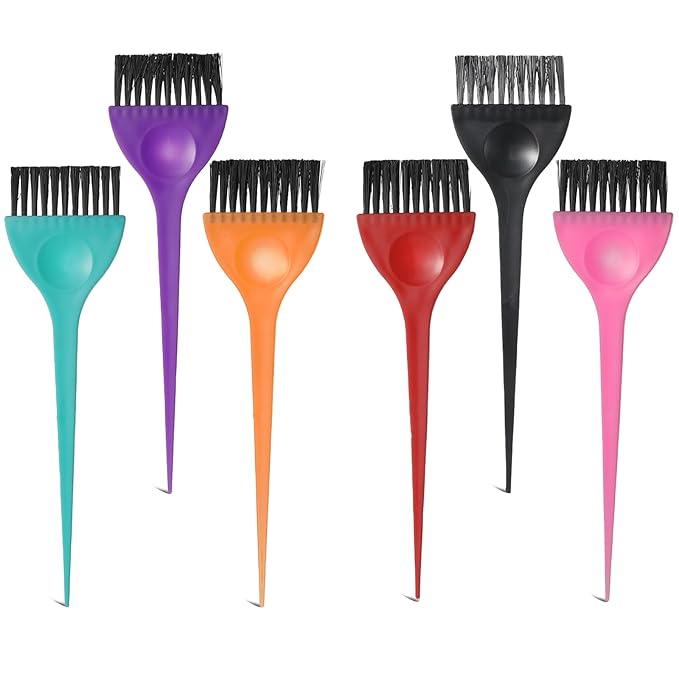 6PCS Hair Dye Brushes, Hair Color Brush, Color Tint Applicator, Hairs Coloring Dying Brush Kit for Women Men Salon Use Home DIY Dyeing
