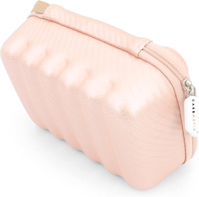 CASEMATIX Rose Gold Clipper Blade Holder - Protective Storage Case with Barber Blade Holder Foam and Hard Shell Impact-Resistant Outer