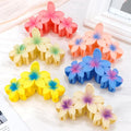 Ahoney Flower Hair Clips - 6PCS Hawaiian Hibiscus Clips for Thick Hair, Beach Hair Accessories for Women and Girls (Cute Style)