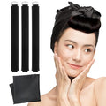 Heatless Curling Kit: Curling Rod, Headband Curler, Ribbon with Hook - Easy to Use for Overnight Curl Styling (2Pcs)