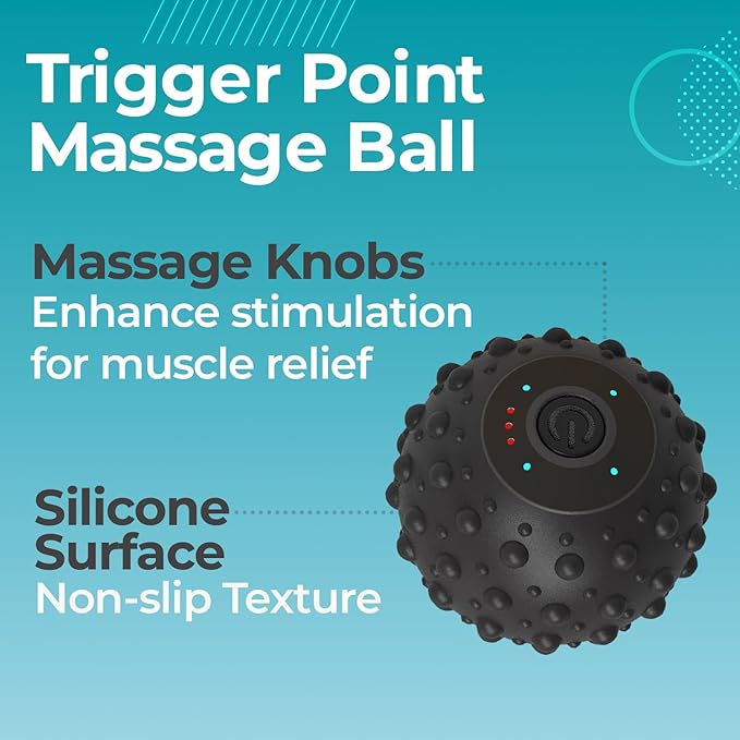 ZeenKind Vibrating Foot Massage Ball for Plantar Fasciitis Relief, Portable Deep Tissue Muscle Massager, Foot Arch and Heel Pain, Rechargeable Ball Massager for Deep Tissue Trigger Point Therapy