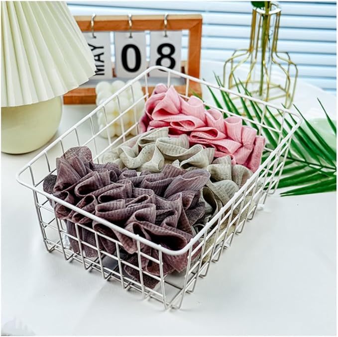 Washcloth Loofah Combo 2-in-1 Loufee Wash Cloth that Holds Bar Soap-Exfoliation Mesh Shower Ball for Body Wash&Smooth Skin+Free Loofah Dish Towel