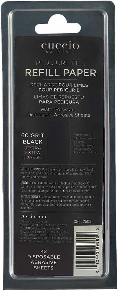 Cuccio 42 x Refill Black 60 Grit for Stainless Steel Pedicure File