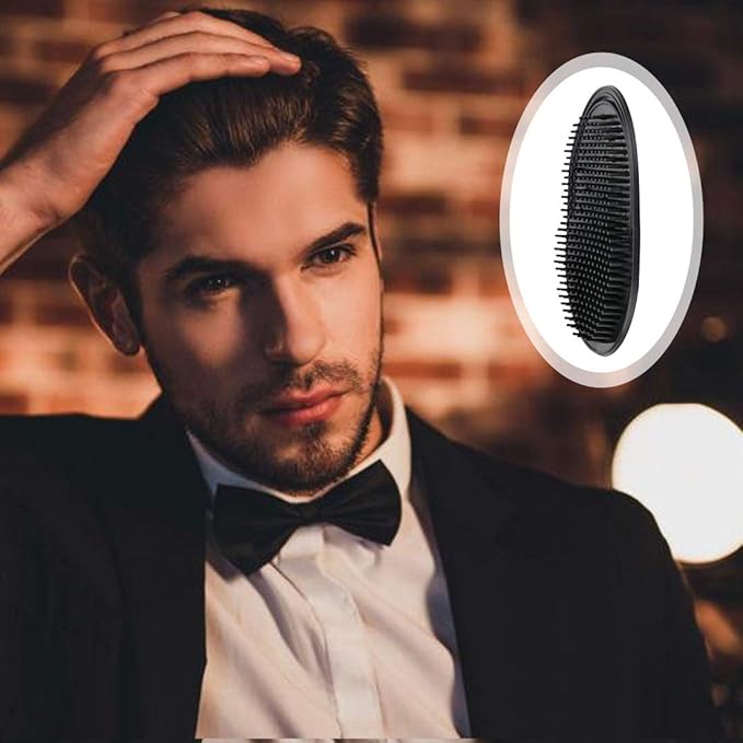 Rolybag Pocket Comb Hair Brush, 12 Count - Portable Hair Brush for Men, Women, and Pets, Creative Scalp Massage Brush Comb for Short and Curly Hair, Beards - Durable, Detangling, Softening