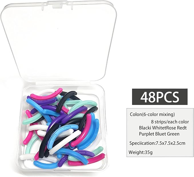 Compatible with Revlon Eyelash Curler Refills,48 Pack Colorful Lash Curlers Refill Compatible with Revlon Eyelash Curler,6 Colors.