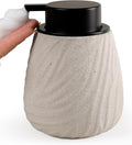 Foaming Soap Dispenser, 14 oz Ceramic Foam Soap Pump with Easy-Press Plastic Pump, Refillable Hand Soap Dispenser for Bathroom & Kitchen Sink