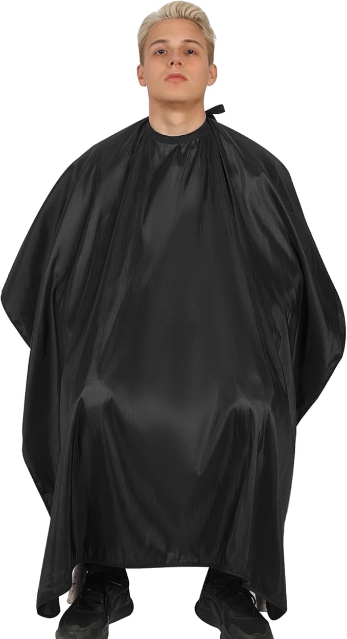 hair cutting cape set, salon barber cape with duster brush and disposable barber neck strip Salon Barber Cape for Men, Women