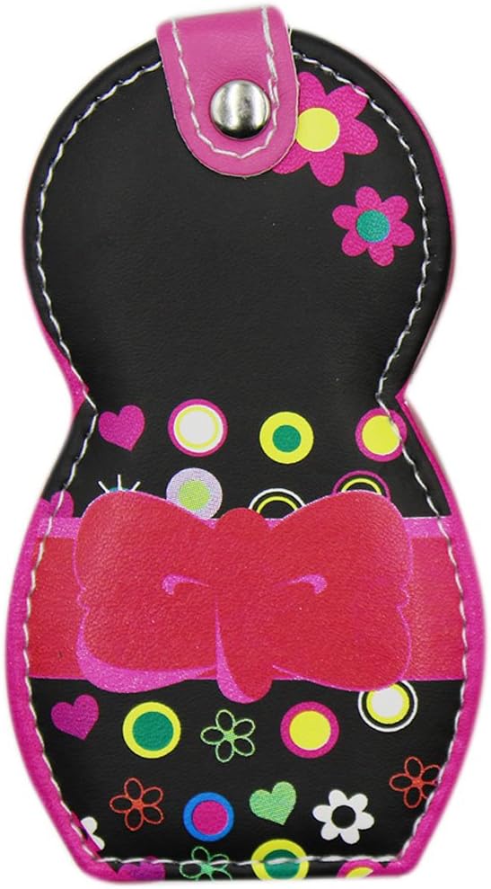 Aibearty Adorable Russian Doll Pattern Stainless Nail Clippers Set of 6Pcs, Professional Grooming Kit, Nail Tools with Luxurious Travel Case