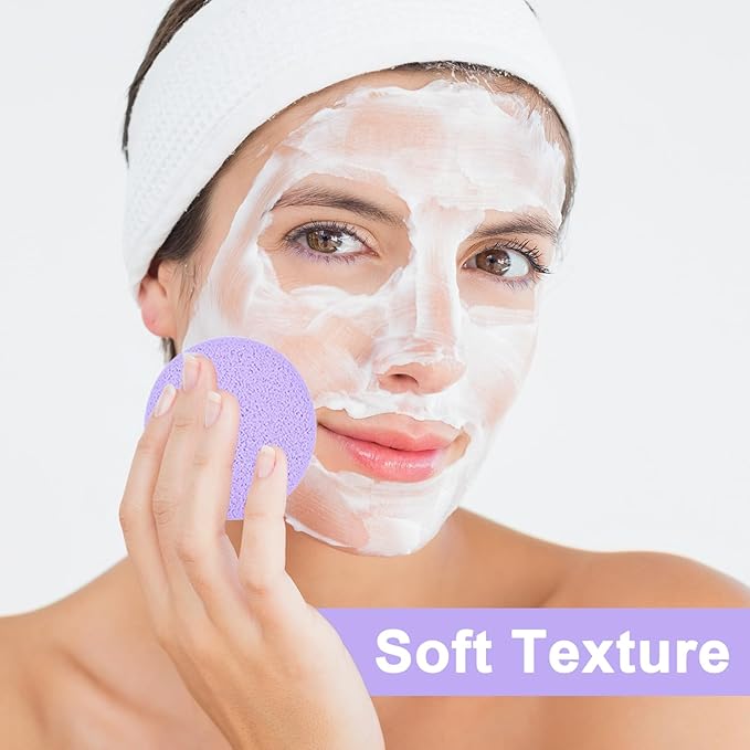 480Pcs Compressed Facial Sponges for Estheticians, Soft Makeup Removal Round Face Wash Sponge, PVA Spa Disposable Face Sponges for Cleansing Women Esthetician Beauty Remover Supplies,4 Colors