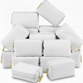 Kigeli 15 Pcs Aesthetic Makeup Bags PU Leather Cosmetic Pouches Waterproof Plain Toiletry Bags Makeup Pouches Bulk for Women Party Gift Travel Storage Organizer(White)