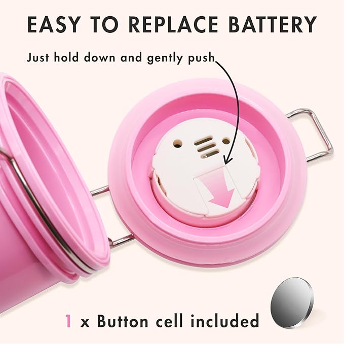 False Lash Glue Storage Tank With Thermometer Adhesive Carbon Sealed Leak-proof Containers Grafting Eyelash Extension Supplies(PINK)