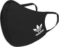 adidas Originals Standard Face Covers 3-Pack, Black/White, X-Small/Small