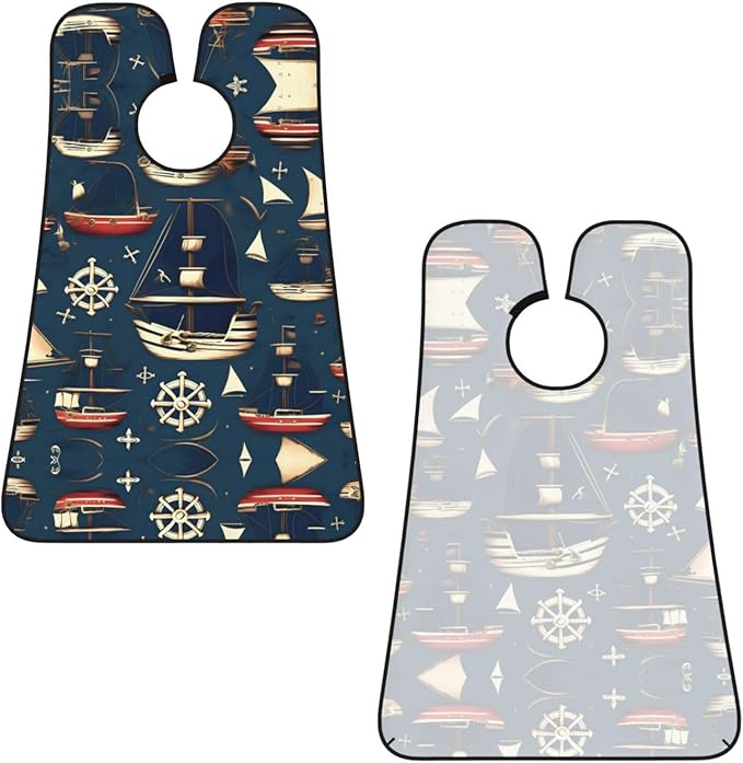 Ocean Fishes Print Beard Bib Shaving Apron, Beard Hair Trimming Cape Gift For Dad