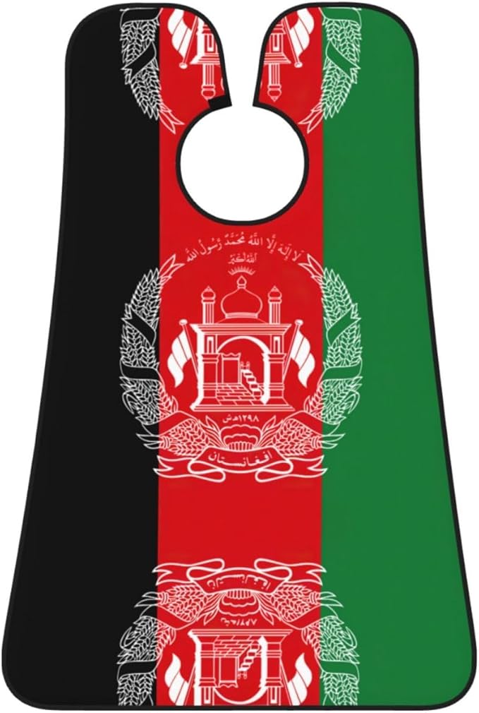 Flag Of Afghanistan Print Beard Bib Apron For Men, Beard Hair Catcher For Men Shaving Trimming,Beard Cape Cloth