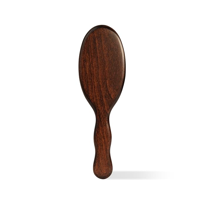BUR BUR The Mermaid Brush - Wet Detangling Hair Brush | With Wooden Handle and Fexible Nylon Bristles | Scalp Massaging, Detangling