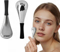 Cooling Globes for Face and Eyes, Ice Globes for Facials, Stainless Steel Cryo Sticks for Women and Ladies, Skin Care Tools Spa Roller, Anti-Aging, Wrinkles and Puffiness Relief (Black)