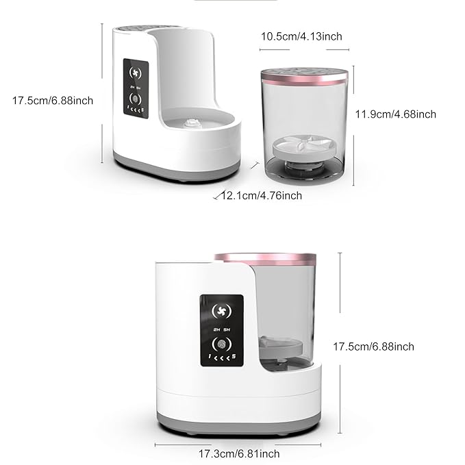 Makeup Brush Cleaner 5-minute Quick Cleaning LCD Touch Control, 2-hour 5-hour Drying Time, Reverse Power Cleaning, Electric Cleaning Machine for Makeup Brushes (HZ-006)