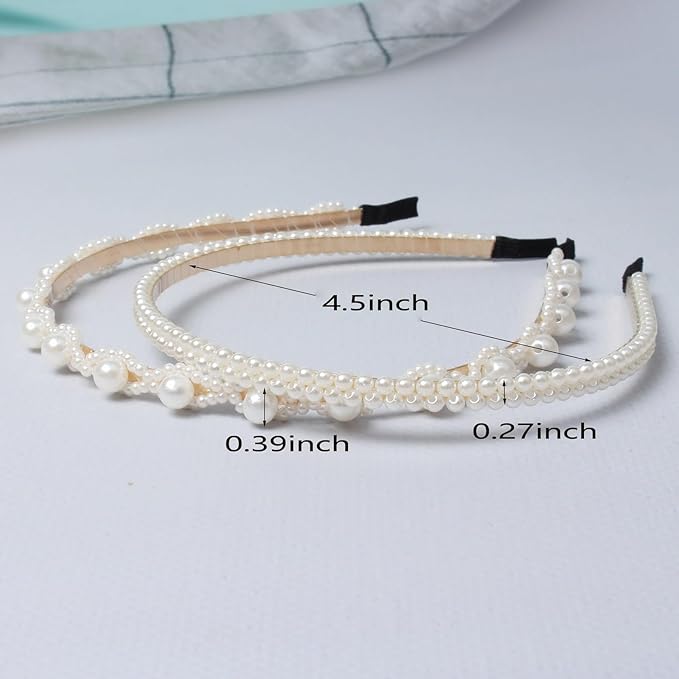 Cuizhiyu 6PK Fashion Headbands for Women Non Slip Cute Pearl Headband Leopard Padded Headbands Black Hair Accessories