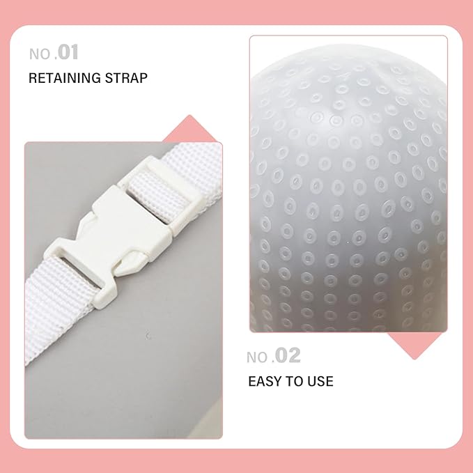 Hair Highlighting Cap Highlight Caps for Hair, Soft Comfortable Silicone Highlighting Cap with Adjustable Strap, Reusable Dye for