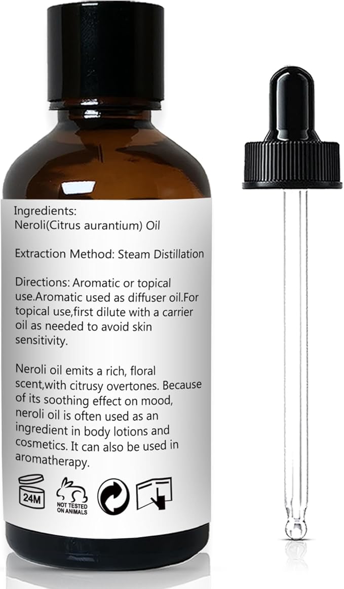 Neroli Essential Oil 1 Oz- 100% Pure & Undiluted Orange Blossom Oil for Diffuser