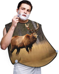 Yellow Flowers Butterflies Print Beard Bib Shaving Apron, Beard Hair Trimming Cape Gift For Dad