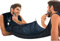 My Perfect Goatee Beard Bib Apron for Men - Hair Clippings Catcher for Shaving - Attaches to Mirror with Suction Cups - Waterproof Cape with Storage Pouch - Adjustable Neck Strap