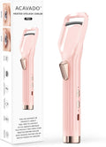 Heated Eyelash Curler Premium PRO - Fast Heat up in 8s - 24 Hours Long Lasting - Rechargeable Electric Eyelash Curler with Type-C, Innovative L Silicone, 2 Heat Modes, Anti-Burn Eyelid, Pink-FD